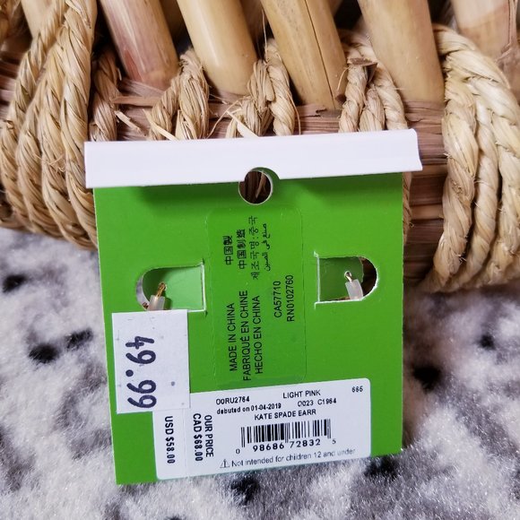 Kate Spade Light Earrings Floral Pink New - Picture 3 of 4